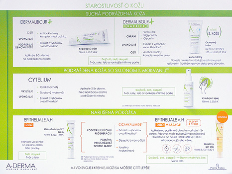 A-Derma, preventívna starostlivosť o podráždenú a narušenú pokožku